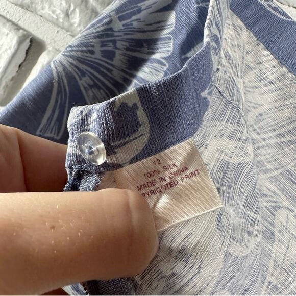 Tommy Bahama 100% Silk Floral Pants Size 12 - Picture 7 of 10